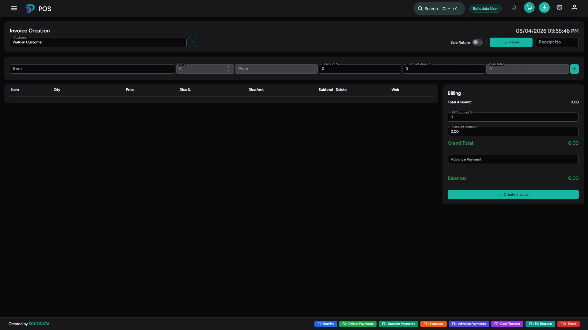 Fast checkout dark theme